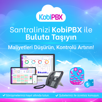 0-12 Dahili (Silver) KobiPBX Bulut Santral
